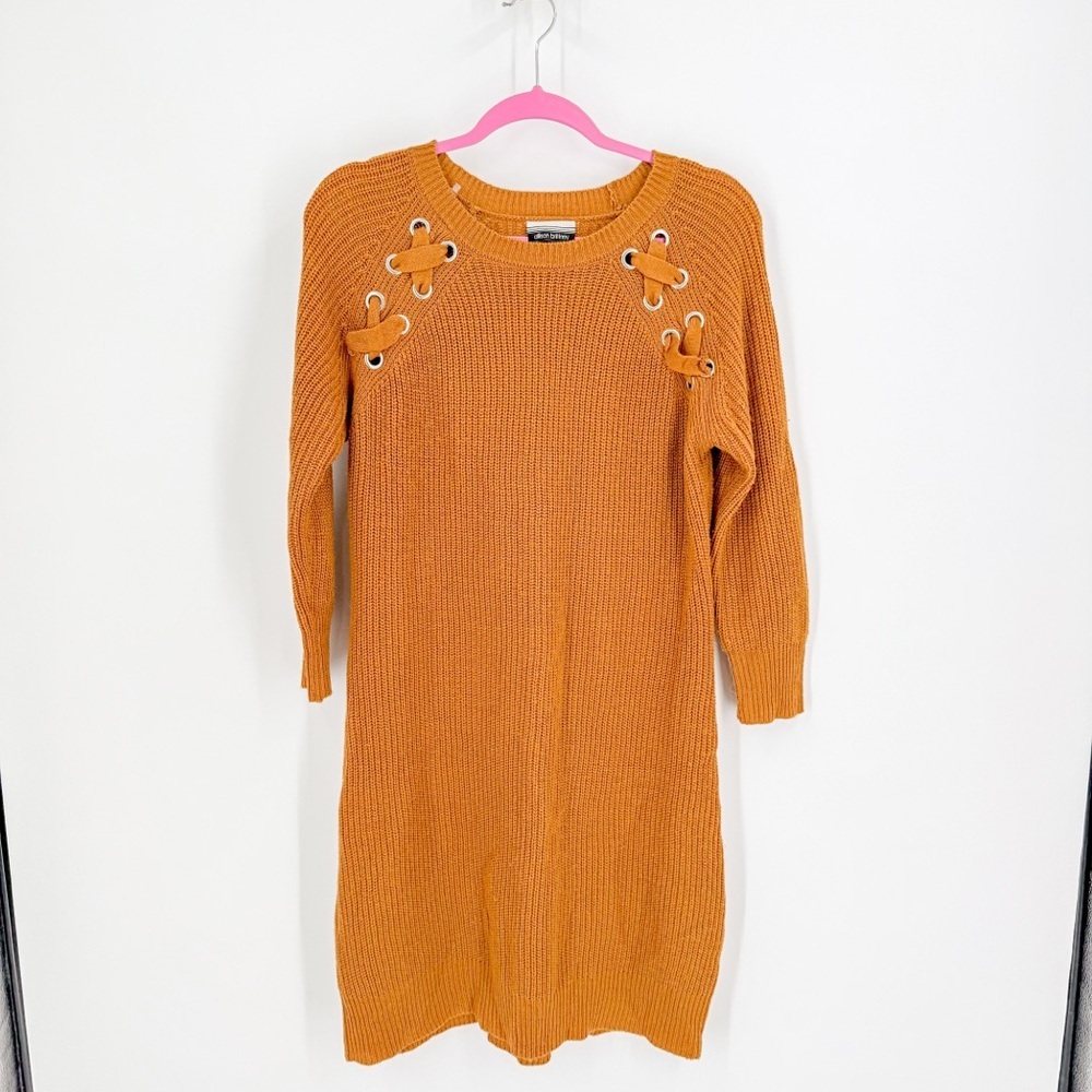 Allison Brittney Orange Long Sleeve Dress